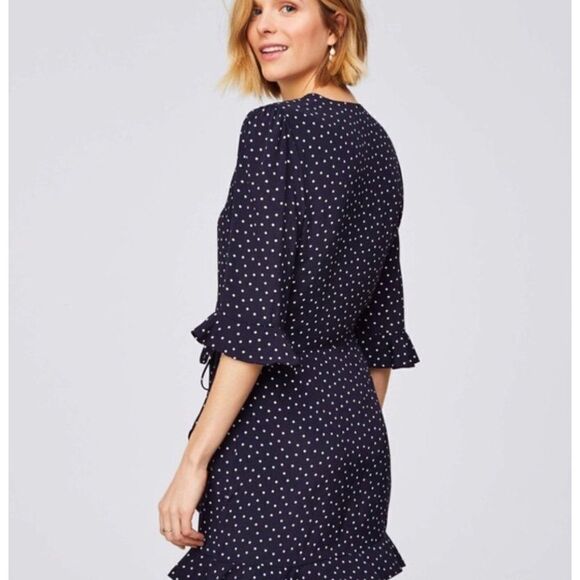 Loft Faux Wrap Floral Print Skort Romper Dress Size S - Picture 5 of 14